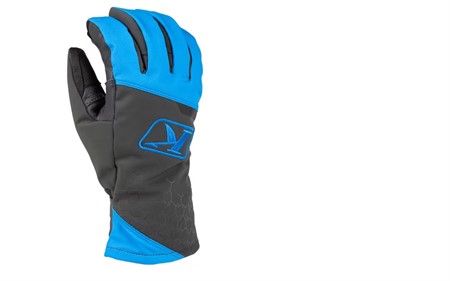 Klim Powerxross Glove LG Asphalt - Electric Blue Lemonade
