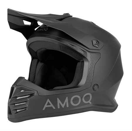 AMOQ Meteor V2 JNR MX hjälm Blackout YL (51-52)